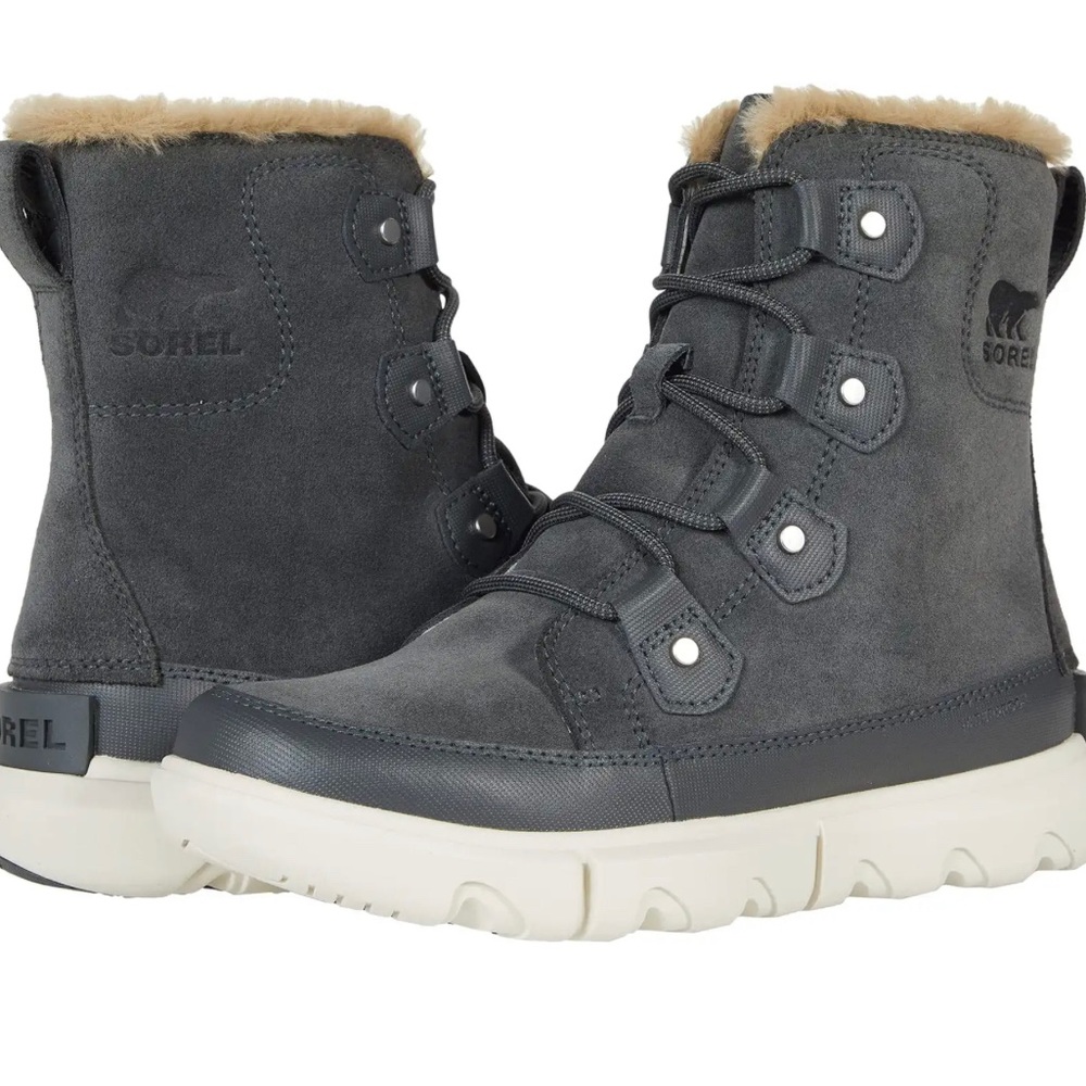 New in box SOREL Explorer II Joan Waterproof Faux Fur Lined Boots 7